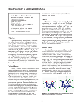 Dehydrogenation of Boron Nanostructures