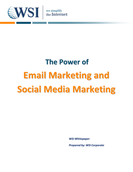 Email Marketing and Social Media Marketing
