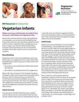 Vegetarian Infants Babies Can Grow and Develop Normally If They 1 Year Old