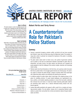 A Counterterrorism Role for Pakistan's Police Stations