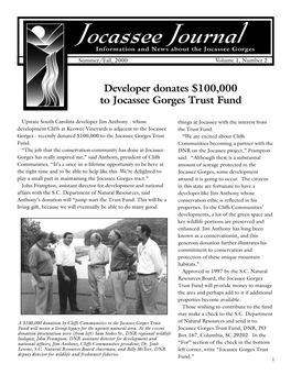 To Jocassee Gorges Trust Fund