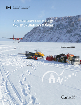 Polar Continental Shelf Program Arctic Operations Manual