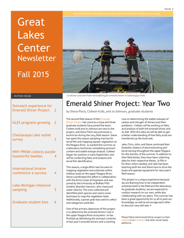 Great Lakes Center Newsletter, Fall 2015