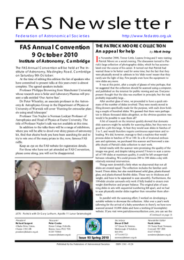 FAS Newsletter Federation of Astronomical Societies