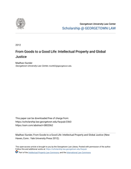 Intellectual Property and Global Justice