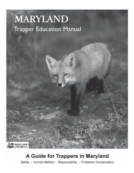 Maryland Trapper Education Student Manual