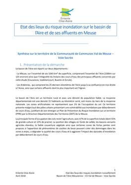 Etat Des Lieux Du Risque Inondation Sur Le Bassin De L'aire Et De Ses