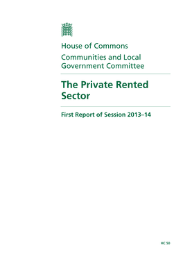 The Private Rented Sector