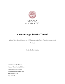 Constructing a Security Threat?