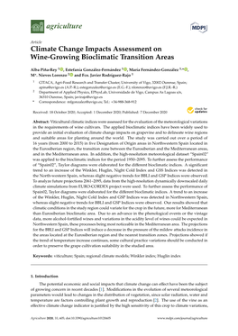 Climate Change Impacts Assessment on Wine-Growing Bioclimatic Transition Areas