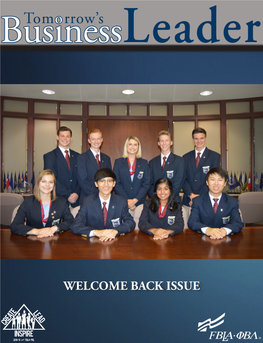 WELCOME BACK ISSUE National Board of Directors National Staff