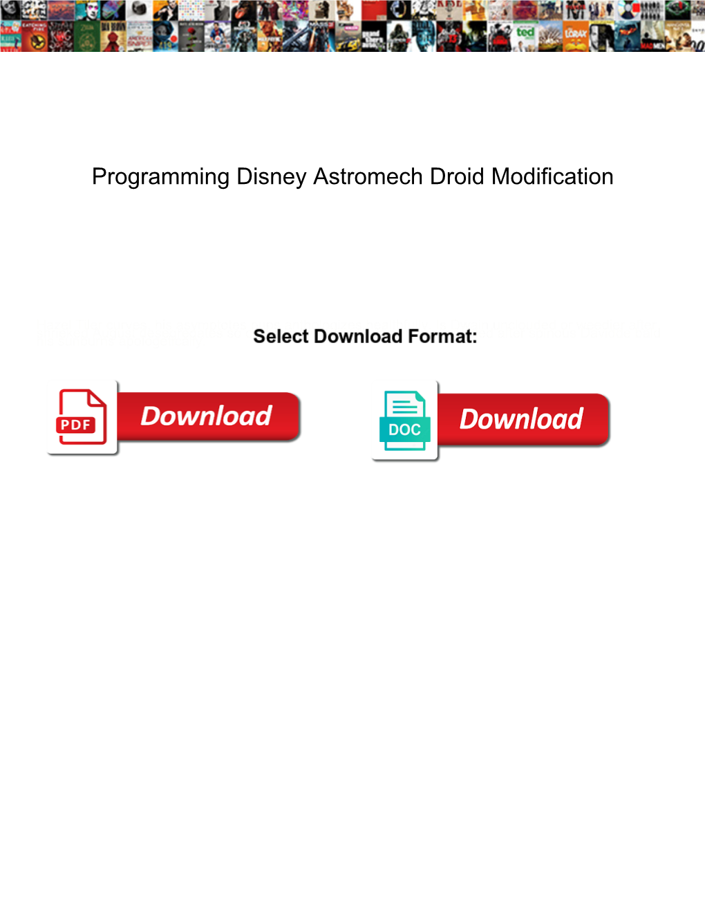 Programming Disney Astromech Droid Modification