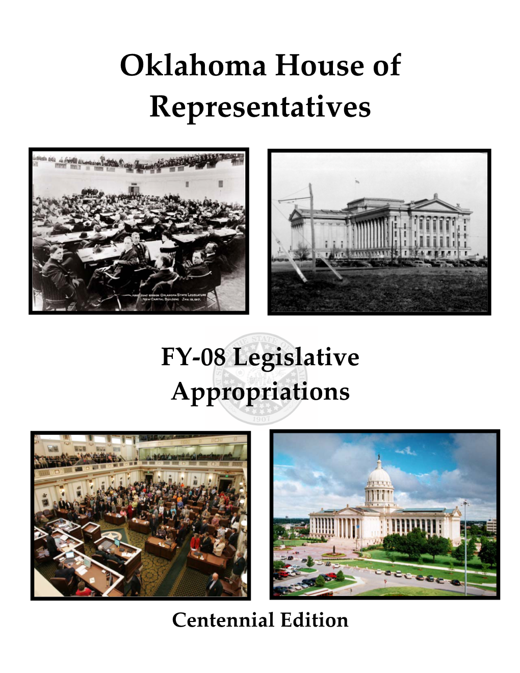 FY-08 Legislative Appropriations