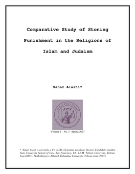 Comparative Study of Stoning Punishment in the Religions of Islam and Judaism