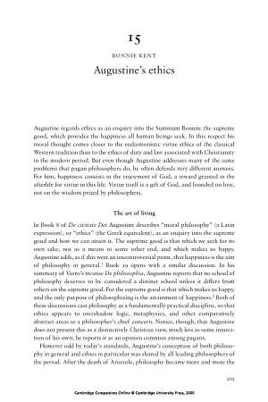 Augustine's Ethics