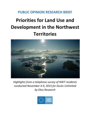 Priorities for Land Use and Development in the Northwest