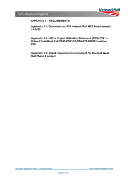 Document No. 028 Network Rail HS2 Requirements 13-0409 Appendix