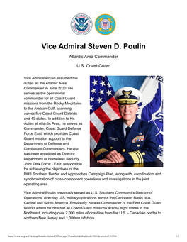 Vice Admiral Steven D. Poulin