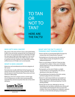 To Tan Or Not to Tan? Here Are the Facts!