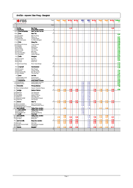 Thailand Customer's Timetable Southern Line (North)