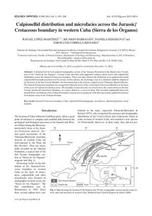 Cretaceous Boundary in Western Cuba (Sierra De Los Órganos)