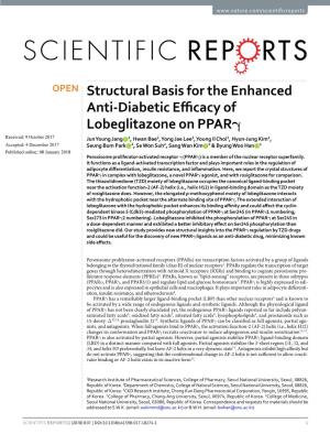 Structural Basis for the Enhanced Anti-Diabetic Efficacy Of