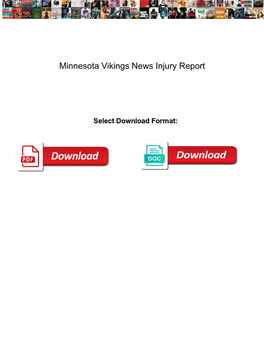 Minnesota Vikings News Injury Report
