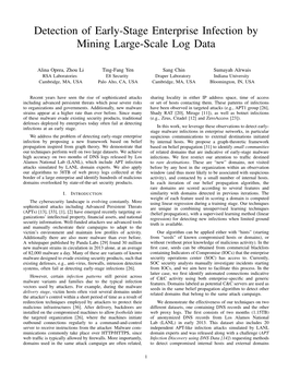 Detection of Early-Stage Enterprise Infection by Mining Large-Scale Log Data