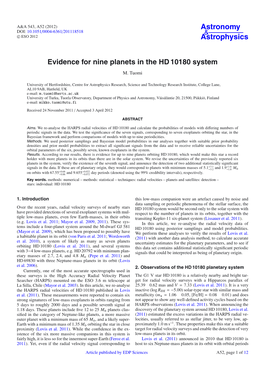 Evidence for Nine Planets in the HD 10180 System