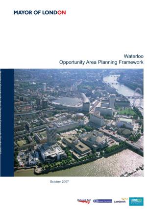 Waterloo Opportunity Area Planning Framework Aeloopruiyae Lnigfaeokotbr2007 October Framework Planning Area Opportunity Waterloo