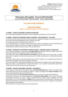 “Educazione Alla Legalità - Percorsi Dell'antimafia” Liceo Scientifico Statale “Edoardo Amaldi” - Alzano Lombardo (BG)
