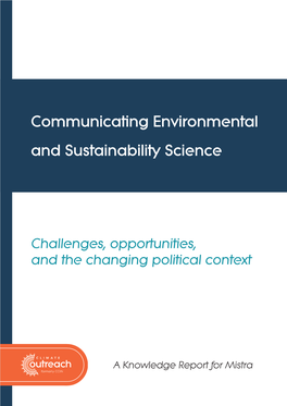 Communicating Environmental and Sustainability Science