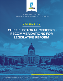 Chief Electoral Officer's Recommendations For