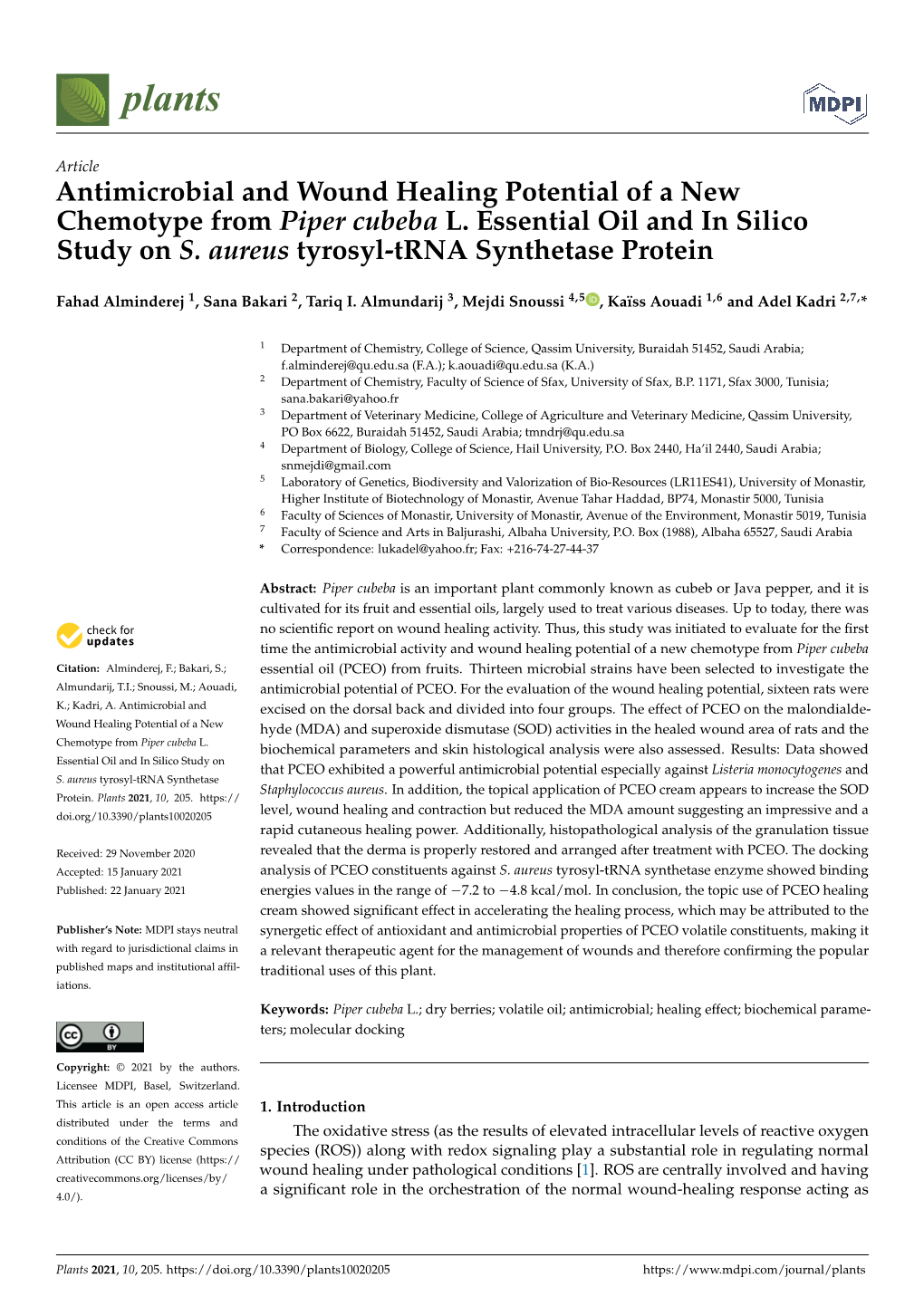 Antimicrobial and Wound Healing Potential of a New Chemotype from Piper Cubeba L