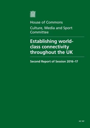 Establishing World-Class Connectivity Throughout the UK 1