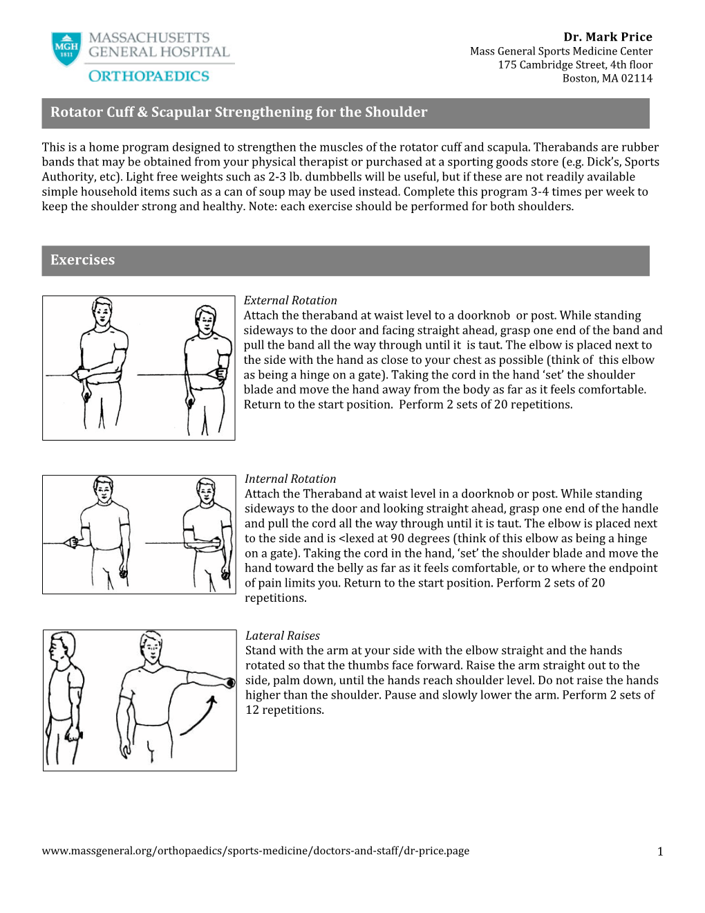 Rotator Cuff & Scapular Strengthening for the Shoulder Exercises - DocsLib