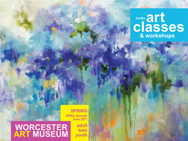Worcester Art Museum Offers a Wide Range of Art and Art History Classes and Workshops Skill Levels Taught by the Area’S Leading Instructors