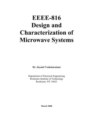 EEEE-816 Design and Characterization of Microwave Systems