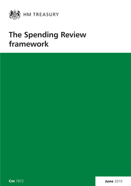 The Spending Review Framework CM 7872