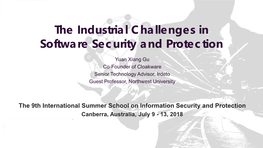 The Industrial Challenges in Software Security and Protection