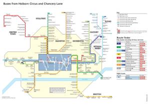 Buses from Holborn Circus and Chancery Lane BRIXTON