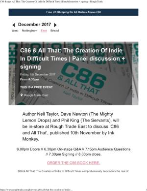 C86 &amp; All That: the Creation of Indie In
