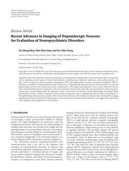 Recent Advances in Imaging of Dopaminergic Neurons for Evaluation of Neuropsychiatric Disorders