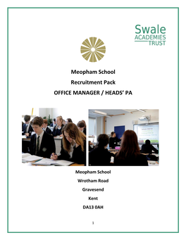 Meopham School Recruitment Pack OFFICE MANAGER / HEADS' PA
