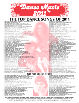 The Top Dance Songs of 2011 1