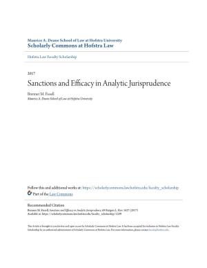 Sanctions and Efficacy in Analytic Jurisprudence Brenner M
