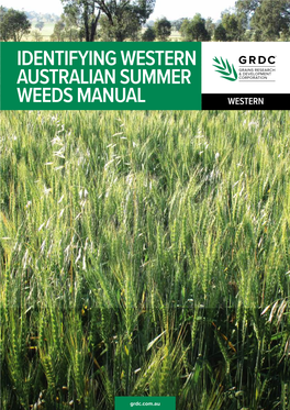 Identifying Western Australian Summer Weeds