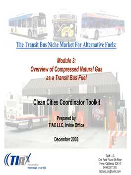 CNG As a Transit Bus Fuel
