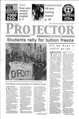 Students Rally for Tuition Freeze All We Hear Is Radio Ga-Ga