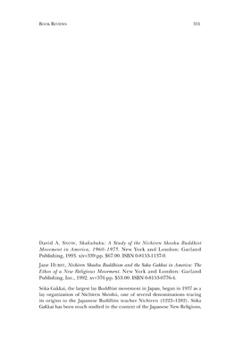 351 David A. Snow, Shakubuku: a Study of the Nichiren Shoshu
